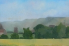 OL023 \'Downs study\' oil on canvas board 28 x 30 cm 1978