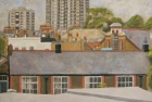 OL058 \'Islington Landscape\' oil on canvas 68 x 84 cm 1982 (Exhibited in the \'Spirit of London\' 1983)