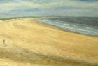 OL107 \'Druridge Bay the proposed site for a nuclear power station\' oil on canvas 92 x 213 cm 1989
