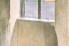OSL051 'Ridley Place studio window' oil on canvas 35.5 x 25.5 cm 1986 (Private collection).