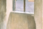 OSL051 \'Ridley Place studio window\' oil on canvas 35.5 x 25.5 cm 1986 (Private collection).