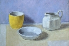 OSL064 \'Blue and yellow still life\' oil on canvas 16 x 20 cm 1991 (Private collection)