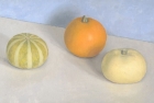 OSL077 \'3 Gourds\' oil on canvas 20 x 30.5 cm 1993 (Exhibited at Middlesbrough Art Gallery 1995)
