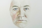 1 \'Self portrait study\' water colour 40 x 30 cm 2014
