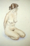 11 \'Kneeling nude\' pastel 40 x 30 cm 2003