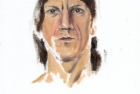 14 \'Andrew portrait sketch\' oil on paper 30 x 25 cm 2014