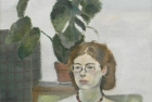 28 \'Debbie, Slade School\' oil on canvas 20 x 20 cm 1978