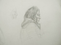 29 \'Portrait exercise\' Slade School\' pencil 30 x 50 cm 1978