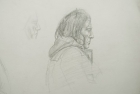 29 \'Portrait exercise\' Slade School\' pencil 30 x 50 cm 1978