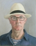 3 \'Self portrait in Panama hat\' 40 x 32 cm 2017