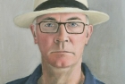 3 \'Self portrait in Panama hat\' 40 x 32 cm 2017