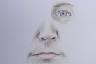 Self Portrait study colour pencil