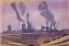 16 E33 'British Steel' 3 plate colour etching 17 x 20 cm 1990