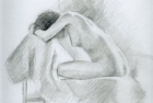 22 'Lucy (study for etching)' pencil drawing 25 x 24 cm 1986
