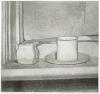 27 E08 ' Window sill' etching and aquatint, plate 14 x 15 cm 1984