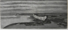 4 E52 'Seven Sisters from Belle Tout' etching and aquatint, plate 10 x 22.5 cm 2017