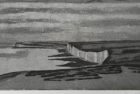 4 E52 'Seven Sisters from Belle Tout' etching and aquatint, plate 10 x 22.5 cm 2017