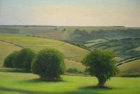 25 OL148 Sussex Downs near Willingdon\' oil on canvas 91 x 121 cm 2008