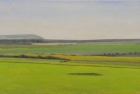 1 OL207 \'Firle Beacon from Beachy Head\' oil on canvas 25 x 60 cm 2017