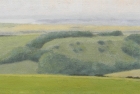 8 OL195 \'Went Hill study\' oil on canvas 12.5 x 21 cm 2015