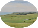 OL232-Seaford-Head-from-Beachy-Head-oval-oil-on-canvas-44.5-x-61-cm-2020