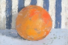 OSL092 \'Blue and orange\' oil on canvas 11.5 x 14 cm 1995 (Exhibited at Middlesbrough Art Gallery 1995)