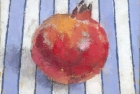OSL120 \'Pomegranate\' oil on canvas board 15.6 x 16 cm 1998