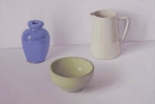 OSL212 \'Blue, green and white with pink and grey\' oil on canvas 35 x 40 cm 2014