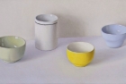 OSL222 \'Green, white, yellow and blue with black\' oil on canvas 22.5 x 45 cm 2015