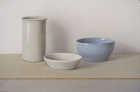 OSL226 \'Grey, white and blue with pink\' oil on canvas 20 x 30 cm 2016 (Private collection)